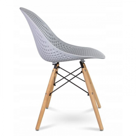 SCAUN STIL SCANDINAV, PP, LEMN, GRI, 45X56X77 CM, CAVA [5]