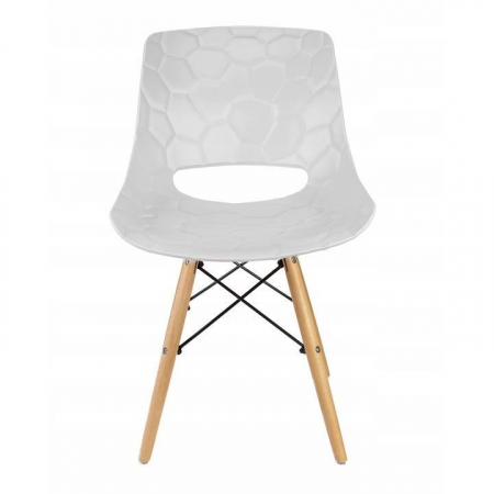 SCAUN STIL SCANDINAV, PP, LEMN, MAX 100 KG, ALB, 45X55X78 CM, LARS [1]