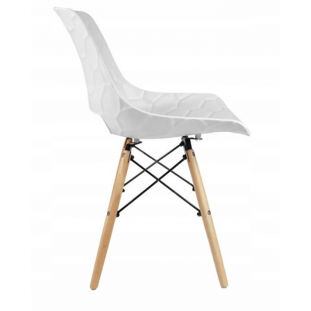 SCAUN STIL SCANDINAV, PP, LEMN, MAX 100 KG, ALB, 45X55X78 CM, LARS [6]
