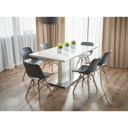 SCAUN STIL SCANDINAV, PP, LEMN, MAX 100 KG, GRI, 45X55X78 CM, LARS [10]