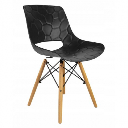 Scaune stil snadinav - SCAUN STIL SCANDINAV, PP, LEMN, MAX 100 KG, NEGRU, 45X55X78 CM, LARS
