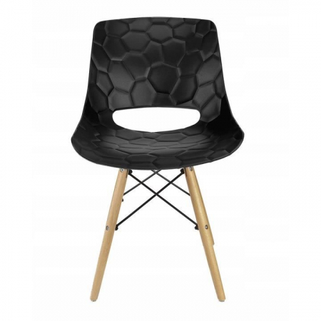 SCAUN STIL SCANDINAV, PP, LEMN, MAX 100 KG, NEGRU, 45X55X78 CM, LARS [4]