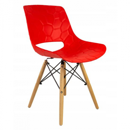 Scaune stil snadinav - SCAUN STIL SCANDINAV, PP, LEMN, MAX 100 KG, ROSU, 45X55X78 CM, LARS