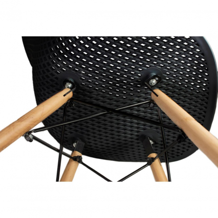 SCAUN STIL SCANDINAV, PP, LEMN, NEGRU, 45X56X77 CM, CAVA [1]