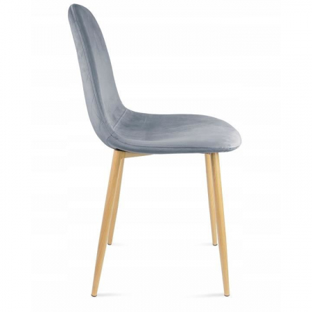 SCAUN TIP SCANDINAV, CATIFEA, MODEL CUSATURA PE SPATE, GRI SI NATUR, MAX 100 KG, 44X52X85 CM, VIGO [5]