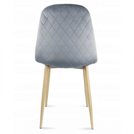 SCAUN TIP SCANDINAV, CATIFEA, MODEL CUSATURA PE SPATE, GRI SI NATUR, MAX 100 KG, 44X52X85 CM, VIGO [3]