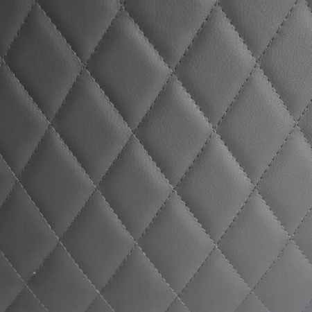 SCAUN TIP SCANDINAV, TAPITAT, PIELE ECOLOGICA, MODEL CUSATURA PE SPATE, GRI SI NEGRU, MAX 100 KG, 44X52X85 CM, VIGO [2]