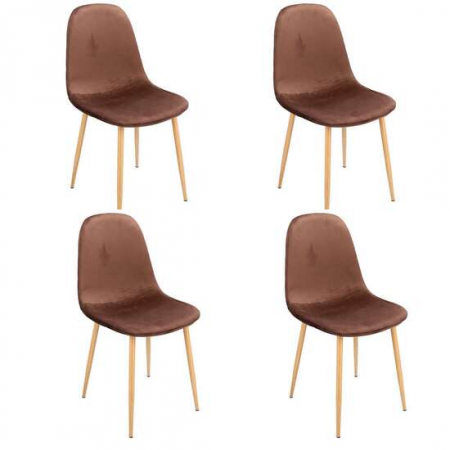 Amenajari Interioare - SCAUNE BUCATARIE/LIVING, CATIFEA, MODEL CUSATURA PE SPATE, MARO, MAX 100 KG, SET 4 BUC, 44X52X85 CM, VIGO, JUMI