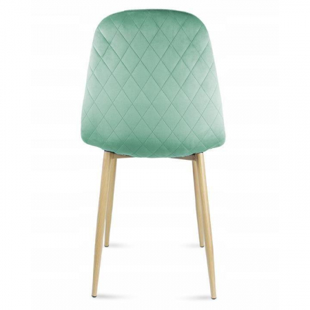 SCAUNE BUCATARIE/LIVING, CATIFEA, MODEL CUSATURA PE SPATE, VERDE SI NATUR, MAX 100 KG, SET 4 BUC, 44X52X85 CM, VIGO, JUMI [3]