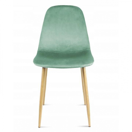 SCAUNE BUCATARIE/LIVING, CATIFEA, MODEL CUSATURA PE SPATE, VERDE SI NATUR, MAX 100 KG, SET 4 BUC, 44X52X85 CM, VIGO, JUMI [4]