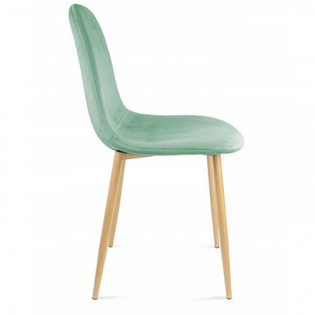 SCAUNE BUCATARIE/LIVING, CATIFEA, MODEL CUSATURA PE SPATE, VERDE SI NATUR, MAX 100 KG, SET 4 BUC, 44X52X85 CM, VIGO, JUMI [5]