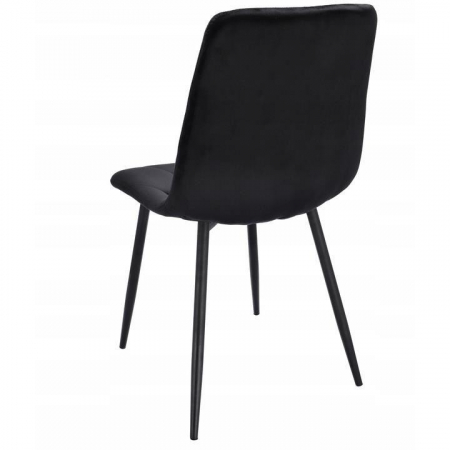 SCAUNE BUCATARIE/LIVING, MATLASAT, CATIFEA, METAL, NEGRU, SET 4 BUC, 44X52X89 CM, PIADO, JUMI [4]