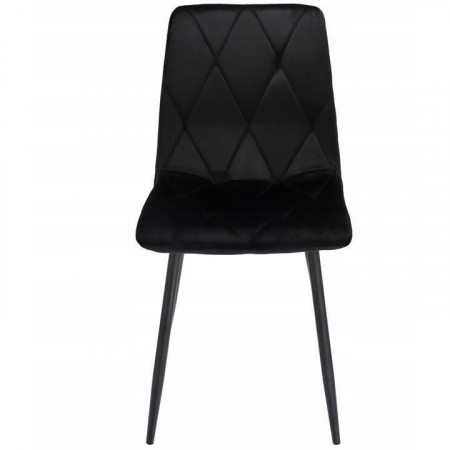 SCAUNE BUCATARIE/LIVING, MATLASAT, CATIFEA, METAL, NEGRU, SET 4 BUC, 44X52X89 CM, PIADO, JUMI [3]