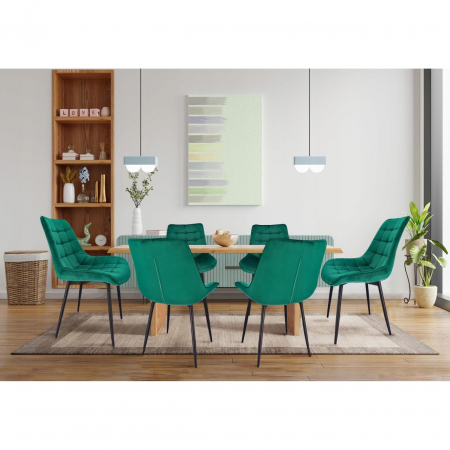 SCAUNE BUCATARIE/LIVING, METALIC, CATIFEA, VERDE, SET 4 BUC, 53X63X83 CM, MISTY [7]