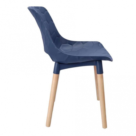 SCAUNE BUCATARIE/LIVING, PP, ALBASTRU, LEMN, MAX 130 KG, SET 4 BUC, 45X55X77 CM, DAVIS, JUMI [5]