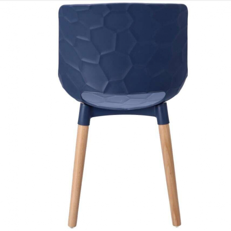 SCAUNE BUCATARIE/LIVING, PP, ALBASTRU, LEMN, MAX 130 KG, SET 4 BUC, 45X55X77 CM, DAVIS, JUMI [2]