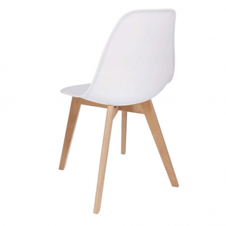 SCAUNE BUCATARIE/LIVING, PP, LEMN, ALB, SET 4 BUC, 46X52X82 CM, ADA [4]