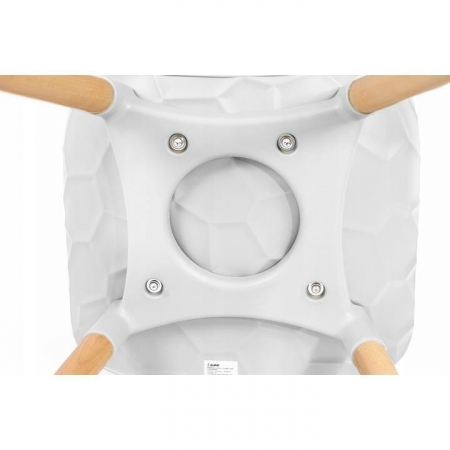 SCAUNE BUCATARIE/LIVING, PP, LEMN, MAX 130 KG, ALB, SET 4 BUC, 45X55X77 CM, DAVIS [3]