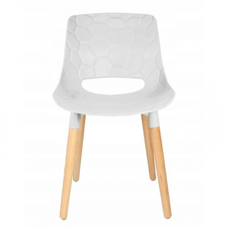 SCAUNE BUCATARIE/LIVING, PP, LEMN, MAX 130 KG, ALB, SET 4 BUC, 45X55X77 CM, DAVIS [6]