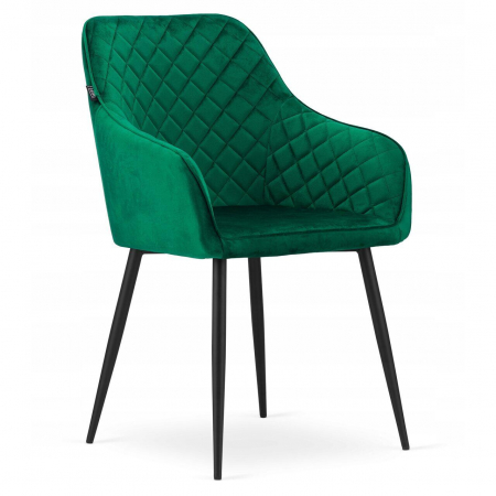 SCAUNE BUCATARIE/LIVING, SET 2 BUC, ARTOOL, NUGAT, CATIFEA, METAL, VERDE SI NEGRU, 58X54.5X91 CM [7]