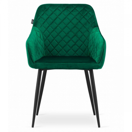 SCAUNE BUCATARIE/LIVING, SET 2 BUC, ARTOOL, NUGAT, CATIFEA, METAL, VERDE SI NEGRU, 58X54.5X91 CM [3]