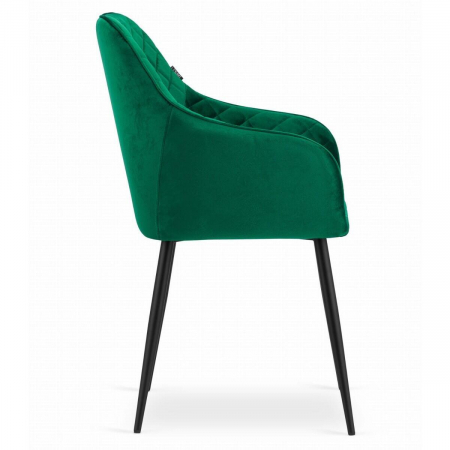 SCAUNE BUCATARIE/LIVING, SET 2 BUC, ARTOOL, NUGAT, CATIFEA, METAL, VERDE SI NEGRU, 58X54.5X91 CM [5]