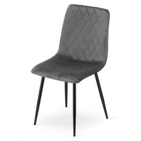 SCAUNE BUCATARIE/LIVING, SET 4 BUC, ARTOOL, TURIN, CATIFEA, METAL, GRI SI NEGRU, 44.5X53X88.5 CM [11]