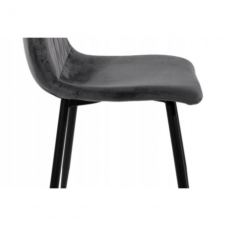 SCAUNE BUCATARIE/LIVING, SET 4 BUC, ARTOOL, TURIN, CATIFEA, METAL, GRI SI NEGRU, 44.5X53X88.5 CM [3]