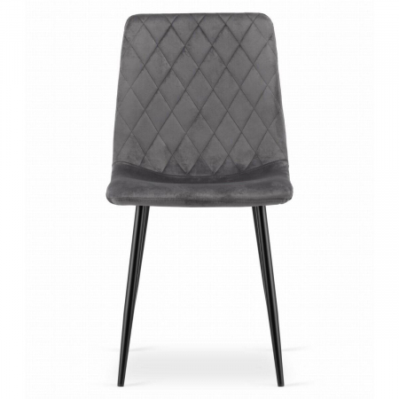 SCAUNE BUCATARIE/LIVING, SET 4 BUC, ARTOOL, TURIN, CATIFEA, METAL, GRI SI NEGRU, 44.5X53X88.5 CM [12]