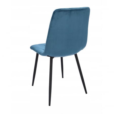 SCAUNE BUCATARIE/LIVING, SET 4 BUC, JUMI, PIADO, CATIFEA, METAL, ALBASTRU SI NEGRU, 44X52X89 CM [4]