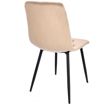 SCAUNE BUCATARIE/LIVING, SET 4 BUC, JUMI, PIADO, CATIFEA, METAL, BEJ SI NEGRU, 44X52X89 CM [4]