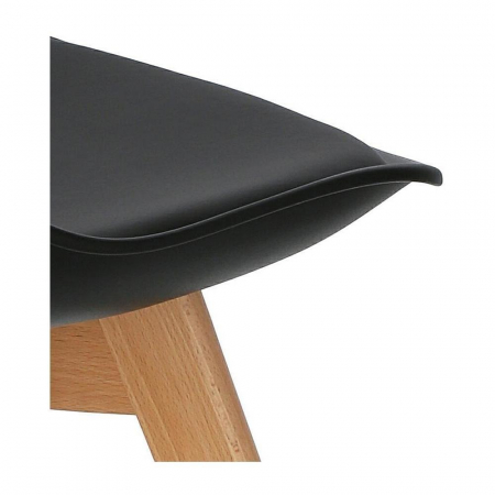 SCAUNE BUCATARIE/LIVING, SEZUT PU, NEGRU, SET 4 BUC, 48.5X54X82 CM, OSLO [1]