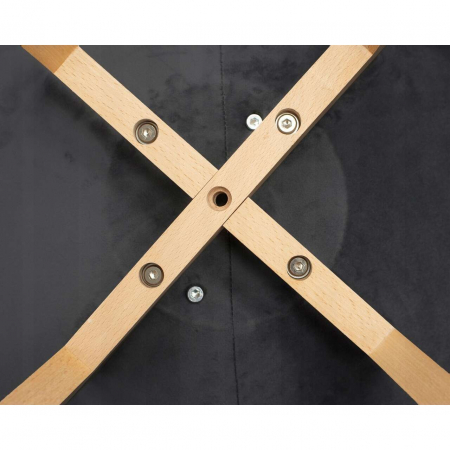 SCAUNE BUCATARIE/LIVING, STOFA, LEMN, NEGRU, SET 4 BUC, 49X55X82 CM, ALTA [1]