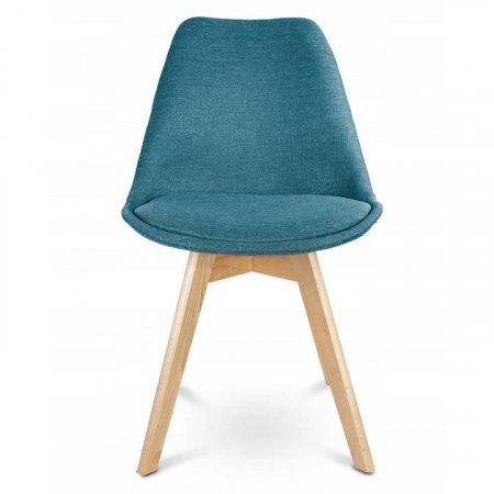 SCAUNE BUCATARIE/LIVING, STOFA, LEMN, VERDE MARIN, SET 4 BUC, 49X55X82 CM [7]
