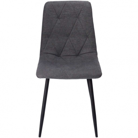 SCAUNE BUCATARIE/LIVING, TAPITATE, TEXTIL, METAL, GRI, SET 4 BUC, 44X52X89 CM, VENA [5]