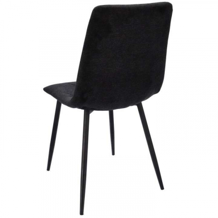 SCAUNE BUCATARIE/LIVING, TAPITATE, TEXTIL, METAL, NEGRU, SET 4 BUC, 44X52X89 CM, VENA [4]