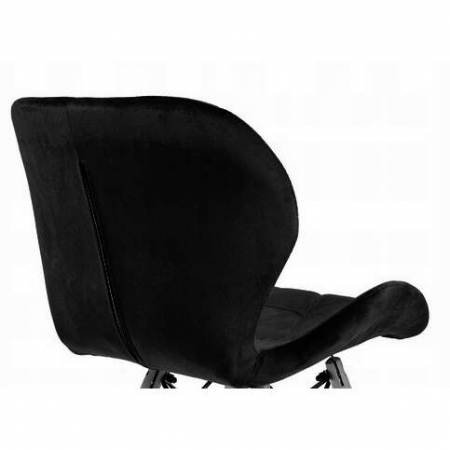 SCAUNE STIL SCANDINAV, CATIFEA, LEMN, NEGRU SI NATUR, SET 4 BUC, 46X50X73 CM [4]