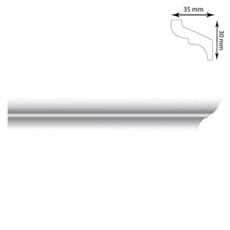 Plinte, izolatii si accesorii parchet - SET 112 BUC. BAGHETA COLTURI, 35X30 MM, 2 M