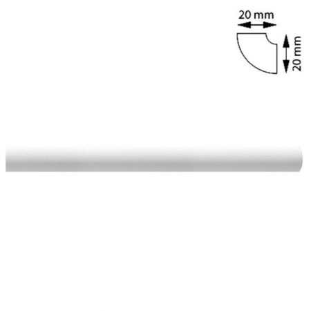 Plinte, izolatii si accesorii parchet - SET 150 BUC. BAGHETA COLTURI, 20X20 MM, 2 M