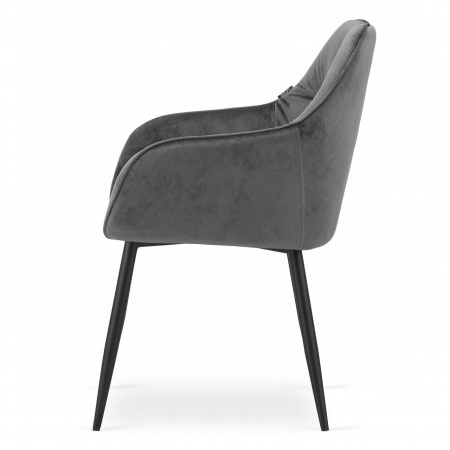 SET 2 SCAUNE BUCATARIE/LIVING, ARTOOL, FORIO, CATIFEA, METAL, GRI SI NEGRU, 61X55.5X81 CM [2]