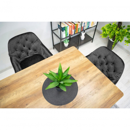SET 2 SCAUNE BUCATARIE/LIVING, ARTOOL, FORIO, CATIFEA, METAL, GRI SI NEGRU, 61X55.5X81 CM [3]