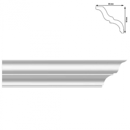Plinte, izolatii si accesorii parchet - SET 22 BUC. BAGHETA COLTURI, 90X85 MM, 2 M