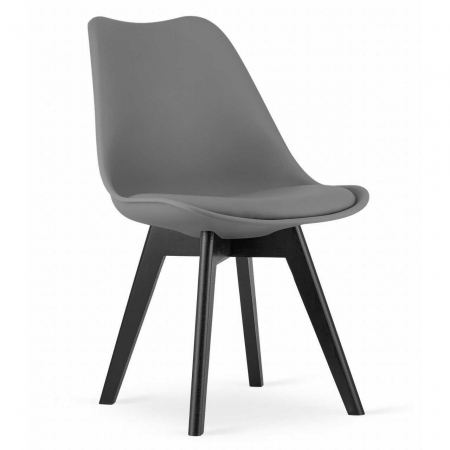 SET 4 SCAUNE BUCATARIE/LIVING, ARTOOL, MARK, PP, LEMN, GRAFIT SI NEGRU, 49X55.5X82.5 CM [6]