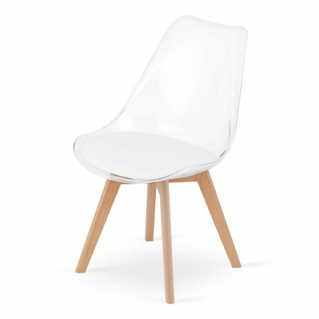 SET 4 SCAUNE BUCATARIE/LIVING, ARTOOL, MARK, PP, LEMN, TRANSPARENT, 49X42X82.5 CM [5]