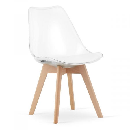 SET 4 SCAUNE BUCATARIE/LIVING, ARTOOL, MARK, PP, LEMN, TRANSPARENT, 49X42X82.5 CM [7]
