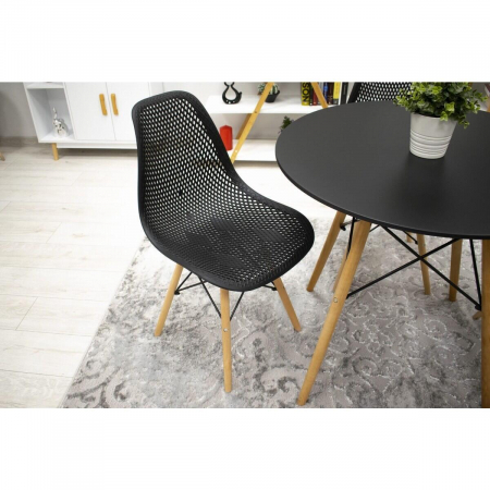 SET 4 SCAUNE BUCATARIE/LIVING, ARTOOL, MARO, PP, LEMN, NEGRU, 44.5X51X82.5 CM [6]