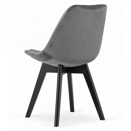 SET 4 SCAUNE BUCATARIE/LIVING, ARTOOL, NORI, CATIFEA, LEMN, GRI SI NEGRU, 48.5X54X84 CM [2]