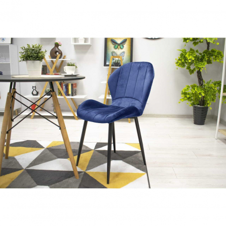 SET 4 SCAUNE BUCATARIE/LIVING, ARTOOL, TERNI, CATIFEA, METAL, BLEUMARIN, 50X62X86 CM [8]