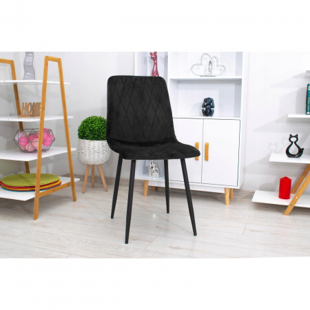 SET 4 SCAUNE BUCATARIE/LIVING, ARTOOL, TURIN, CATIFEA, METAL, NEGRU, 44.5X53X88.5 CM [6]