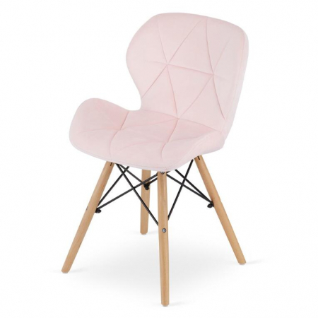 SET 4 SCAUNE STIL SCANDINAV, ARTOOL, LAGO, CATIFEA, LEMN, ROZ, 48X43X74 CM [5]
